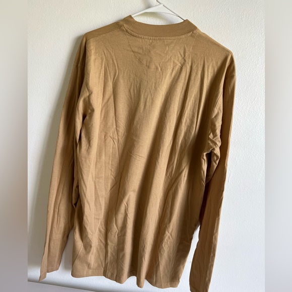 Tan BRAVE SOUL London long sleeve tee shirt men’s M - Picture 2 of 3